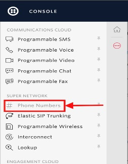 Click on Phone numbers