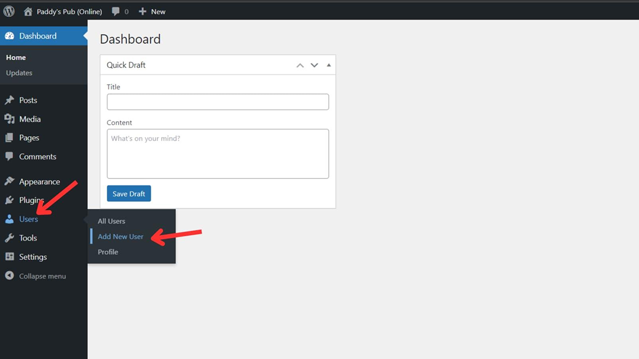 Add a new user