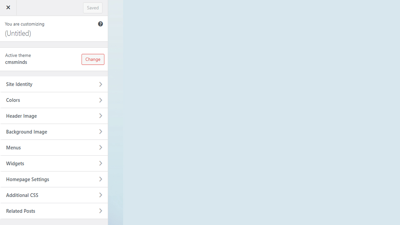 Customize theme