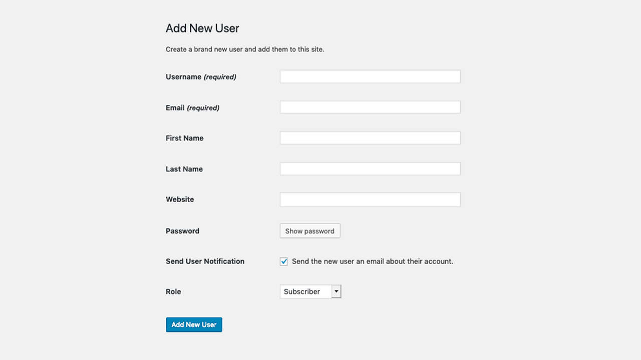 Enter username