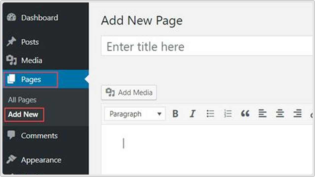 Creating your first page