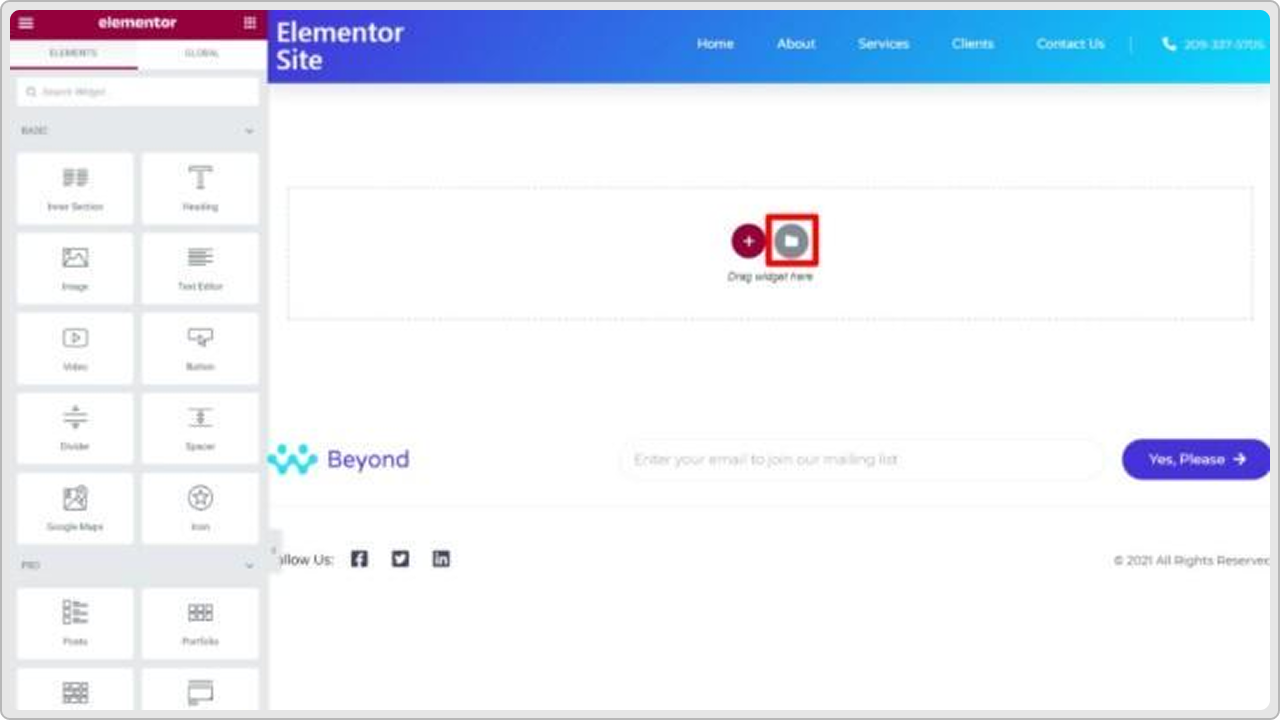 Editing with widgets