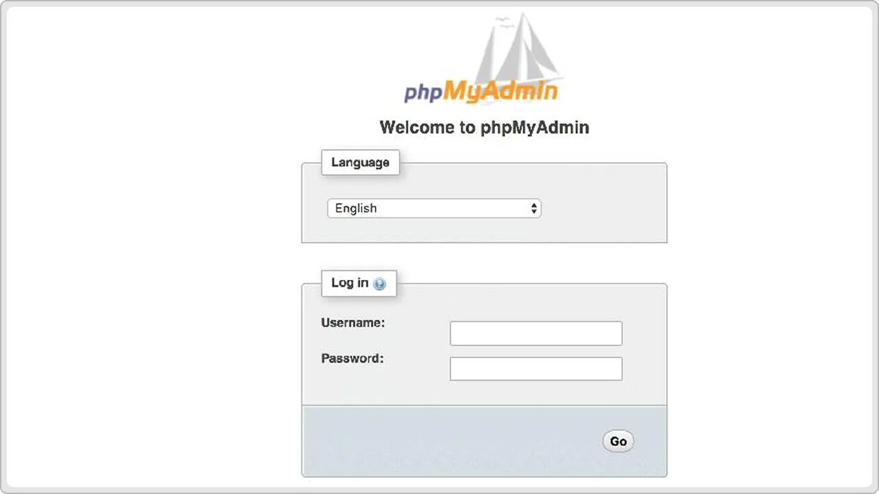 Open the phpMyAdmin interface